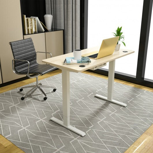 55" x 28" Universal Tabletop for Standard and Standing Desk Frame-Natural - Color: White