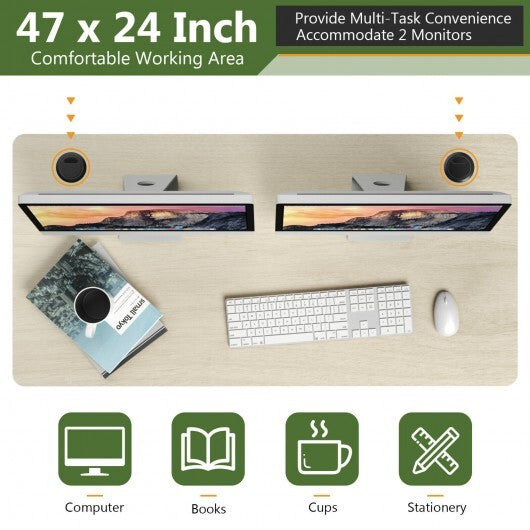 47" x 24" Universal Tabletop for Standard and Standing Desk Frame-Natural - Color: Natural - Size: S