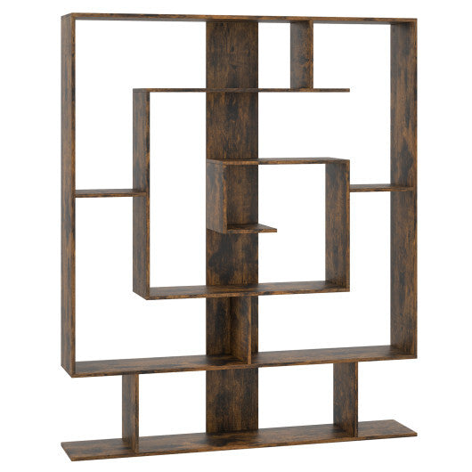 7-Tier Bookshelf  Open Display Shelf Rack for Home Office-White