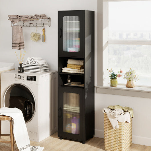 Tall Bathroom Storage Cabinet 67 Inches Freestanding Storage Organizer-White