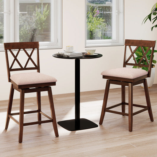 29 Inch Counter Height Barstools with Backrest and Upholstered Seat Cushion for Kitchen Dining Room-29 Inch