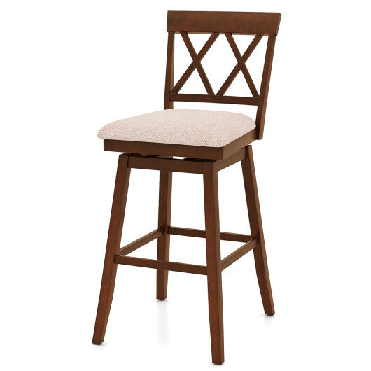 29 Inch Counter Height Barstools with Backrest and Upholstered Seat Cushion for Kitchen Dining Room-29 Inch