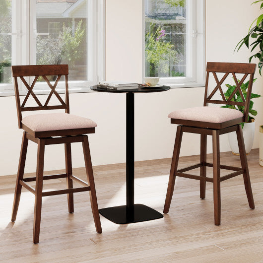 29 Inch Counter Height Barstools with Backrest and Upholstered Seat Cushion for Kitchen Dining Room-29 Inch