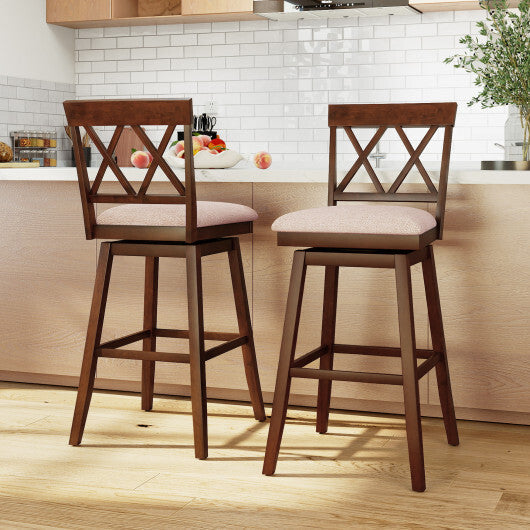 29 Inch Counter Height Barstools with Backrest and Upholstered Seat Cushion for Kitchen Dining Room-29 Inch