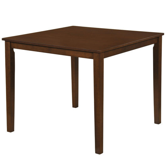Farmhouse Dining Table for 4 People 35 Inches Square Kitchen Table-Walnut