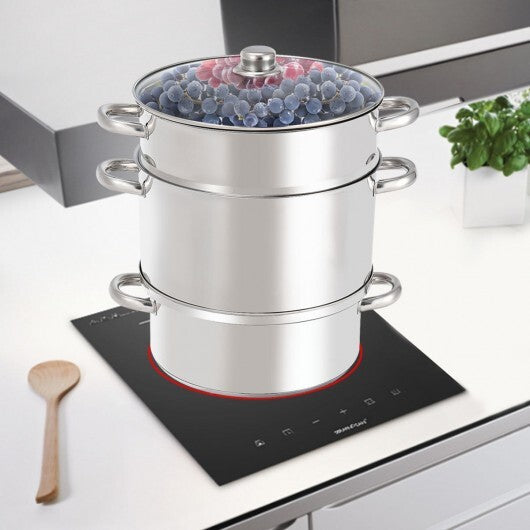 11-Quart Stainless Steel Pan Fruit Juicer Steamer