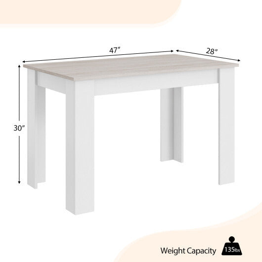47 Inches Dining Table for Kitchen and Dining Room-Dark Gray