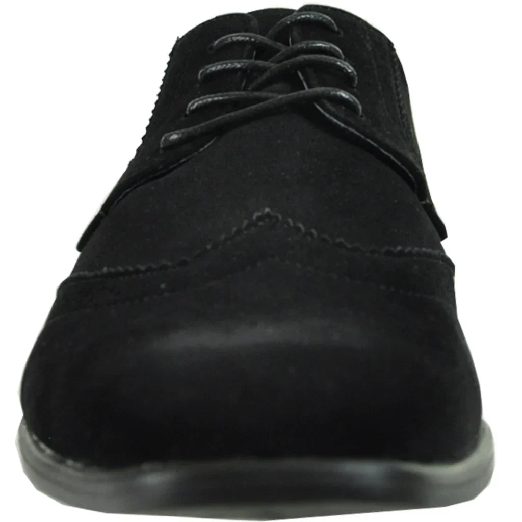 BRAVO Men Dress Shoe KING-3 Wingtip Oxford Shoe Black