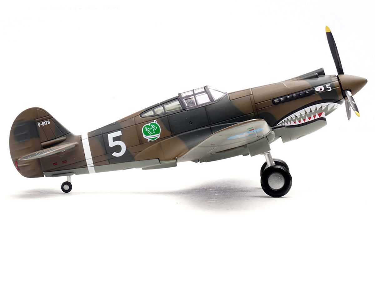 Curtiss P-40B/C Warhawk Fighter Aircraft "White 5 Charles Bond 1st Squadron Flying Tigers Chinese Air Force" (1942) 1st American Volunteer Group 1/72 Diecast Model Airplane by Legion
