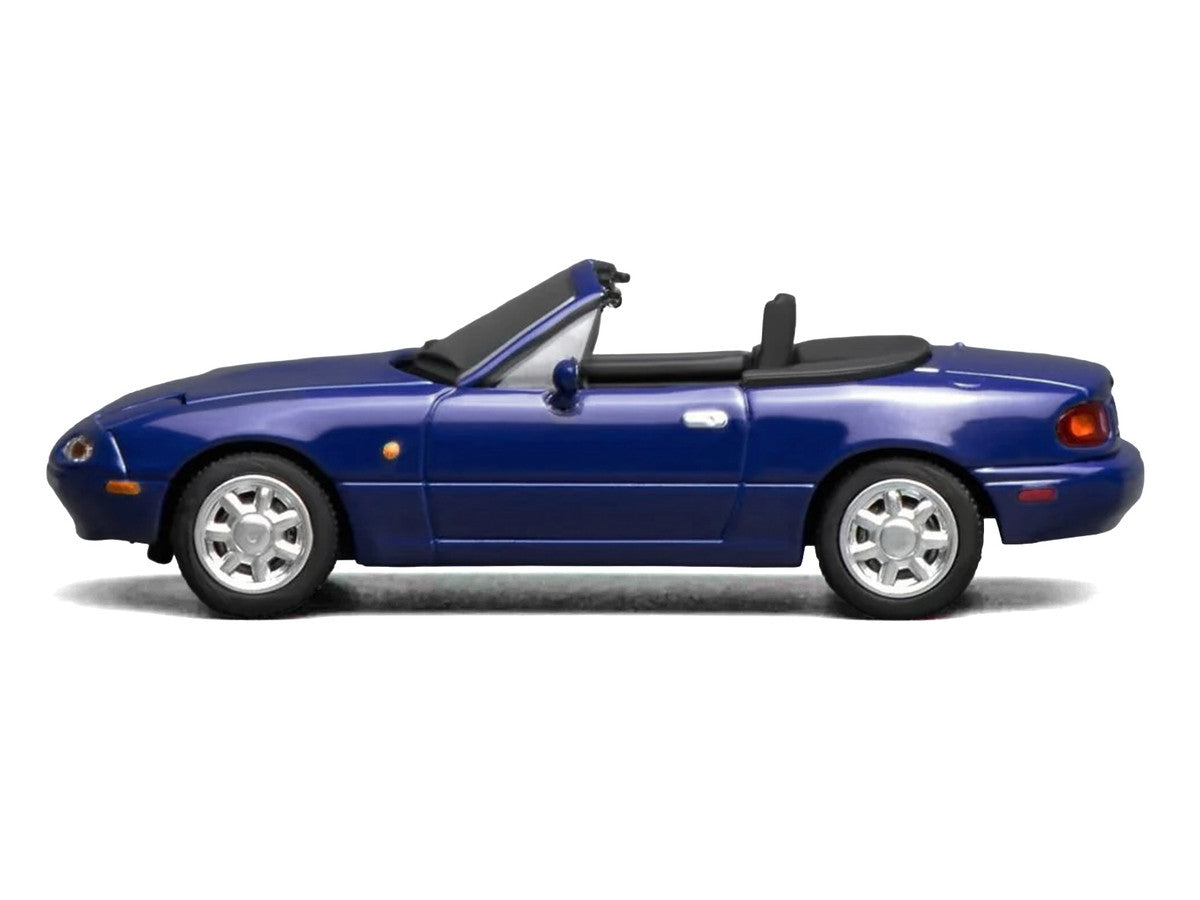 Mazda MX-5 Miata Convertible Laguna Blue 1/64 Diecast Model Car by MotorHelix
