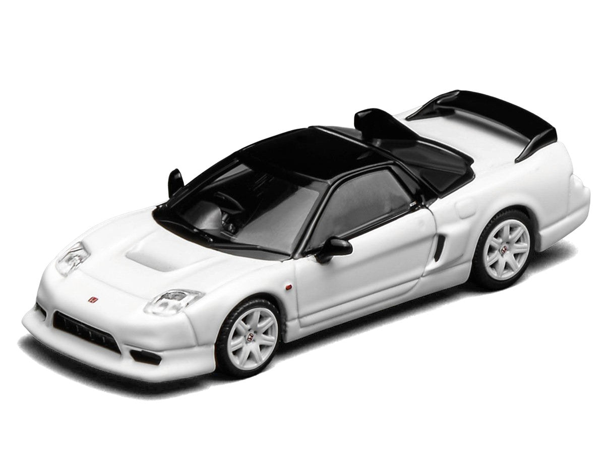 Honda NSX-R GT RHD (Right Hand Drive) Championship White with Black Top "Intern 64" Series 1/64 Diecast Model Car by MotorHelix