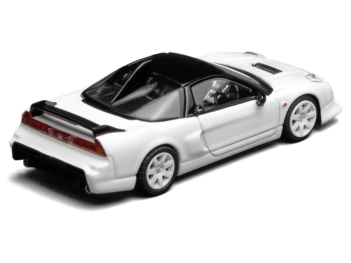 Honda NSX-R GT RHD (Right Hand Drive) Championship White with Black Top "Intern 64" Series 1/64 Diecast Model Car by MotorHelix