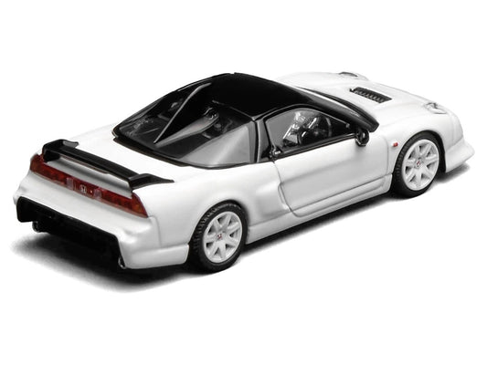 Honda NSX-R GT RHD (Right Hand Drive) Championship White with Black Top "Intern 64" Series 1/64 Diecast Model Car by MotorHelix