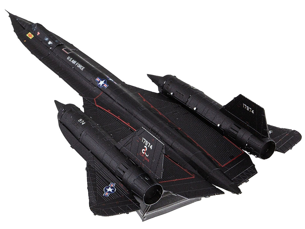 Model Kit Lockheed SR-71 Blackbird Aircraft "United States Air Force" (Moderate Difficulty) Steel Model by Metal Earth