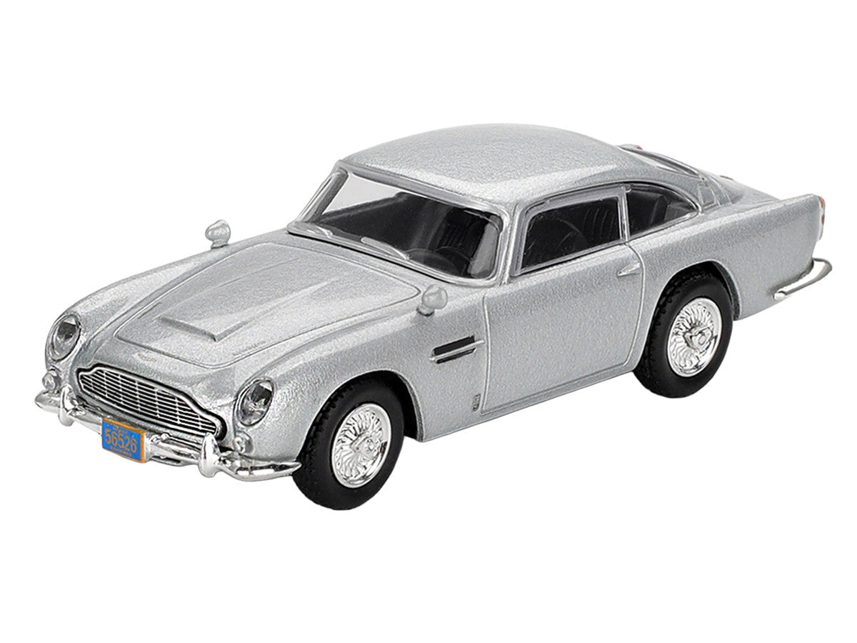 Aston Martin DB5 Birch Silver Metallic 007 James Bond "Casino Royale" (2006) Movie Limited Edition 1/64 Diecast Model Car by Mini GT