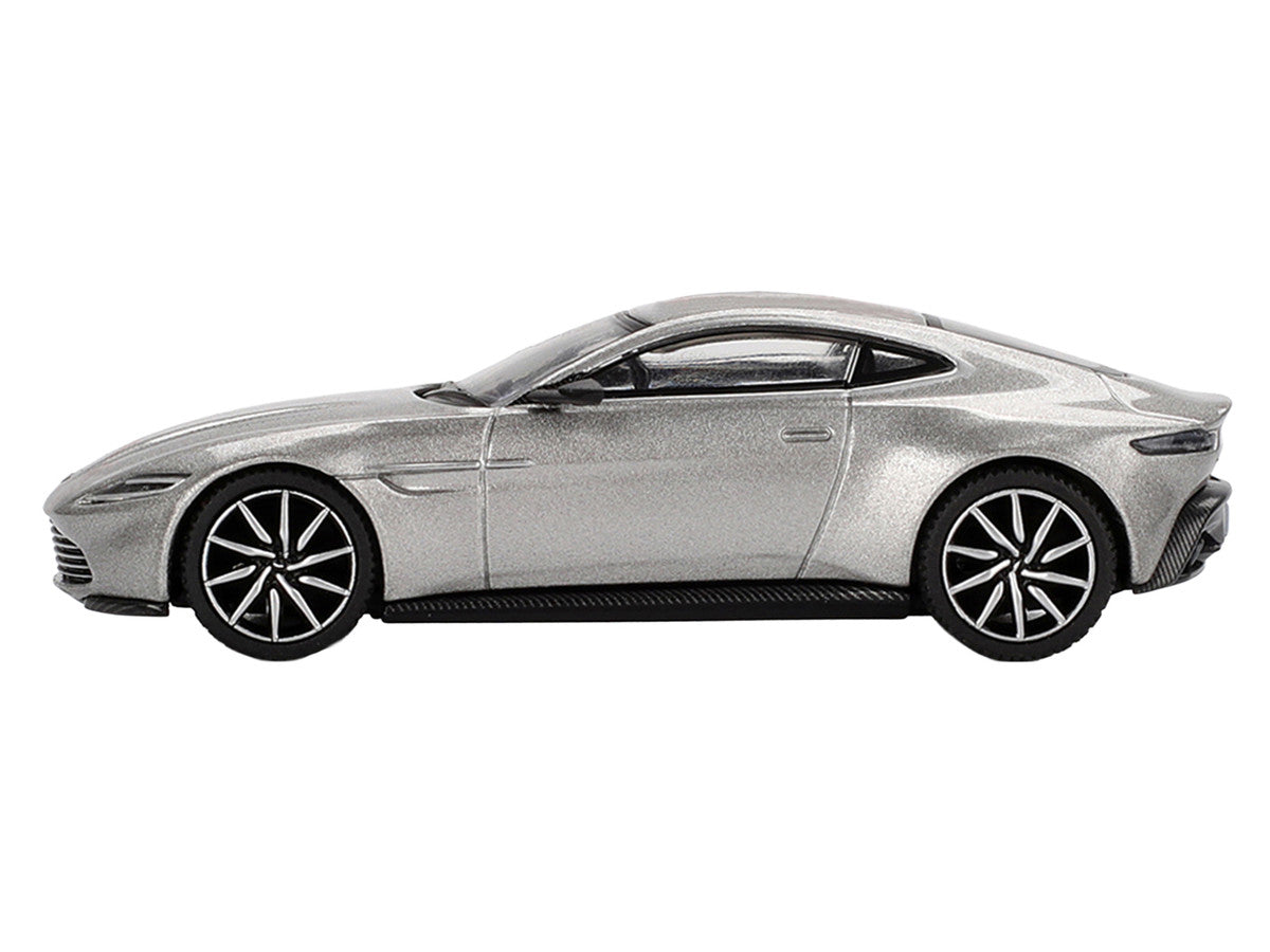 Aston Martin DB10 Silver Metallic 007 James Bond "Spectre" (2015) Movie Limited Edition 1/64 Diecast Model Car by Mini GT