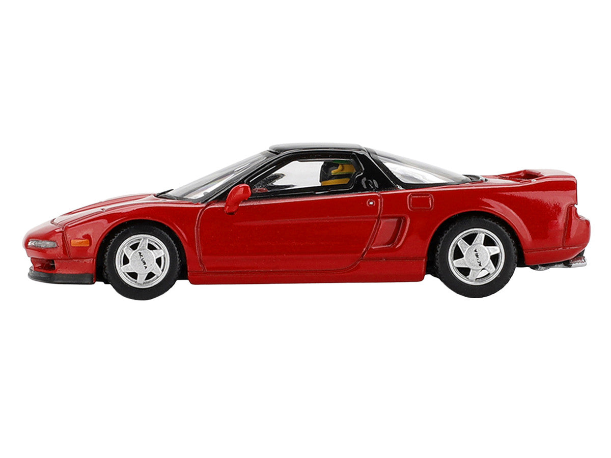 1989 Honda NS-X Prototype "Ayrton Senna - Midship Sports" Red with Black Top and Driver Figure Limited Edition 1/64 Diecast Model Car by Mini GT