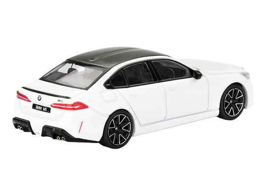BMW M5 Alpine White with Carbon Top Limited Edition 1/64 Diecast Model Car by Mini GT