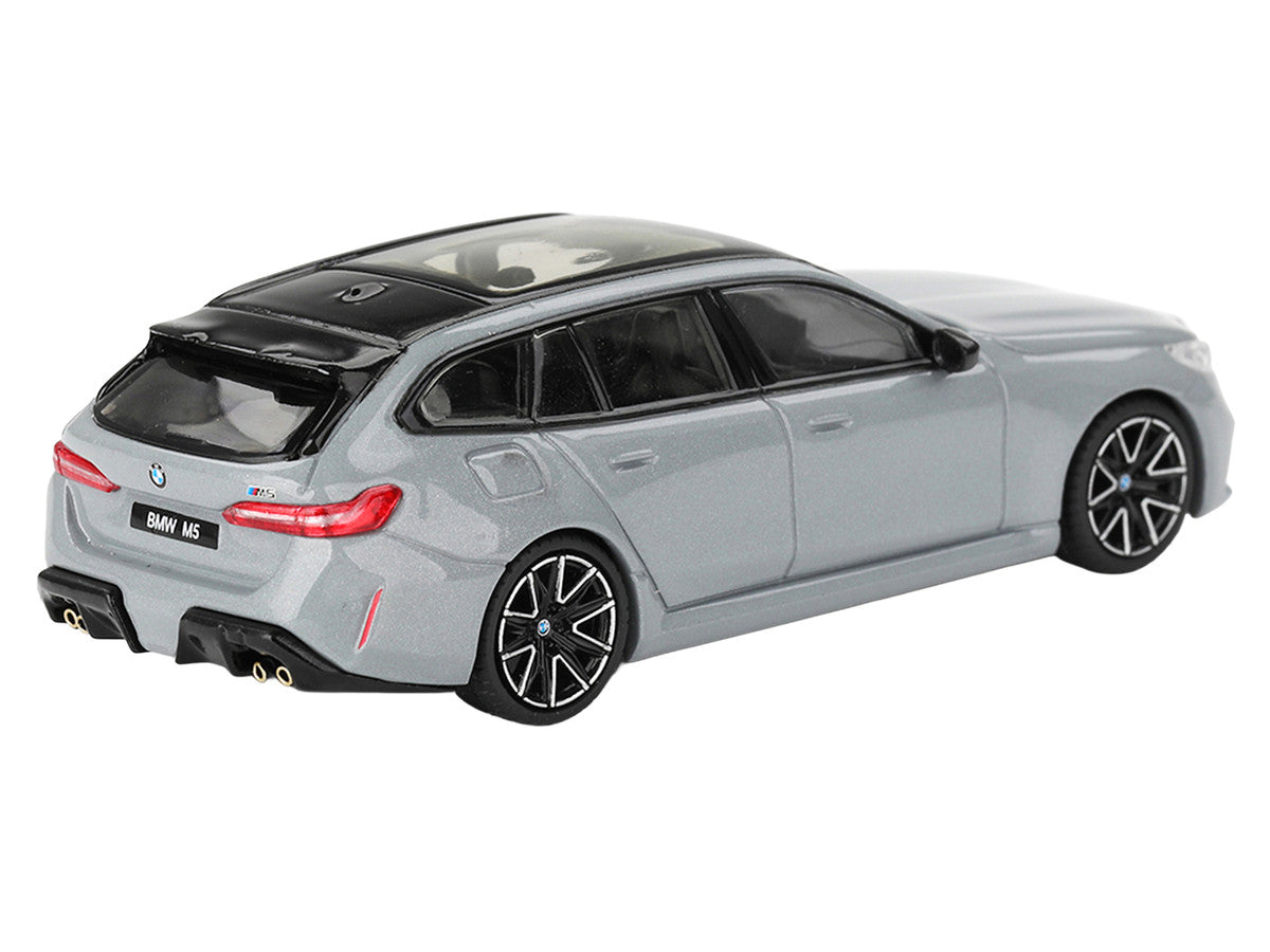 BMW M5 Touring Brooklyn Gray Metallic with Sunroof 1/64 Diecast Model Car by Mini GT