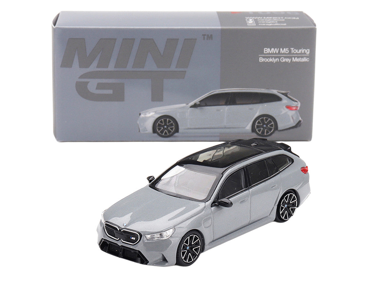 BMW M5 Touring Brooklyn Gray Metallic with Sunroof 1/64 Diecast Model Car by Mini GT