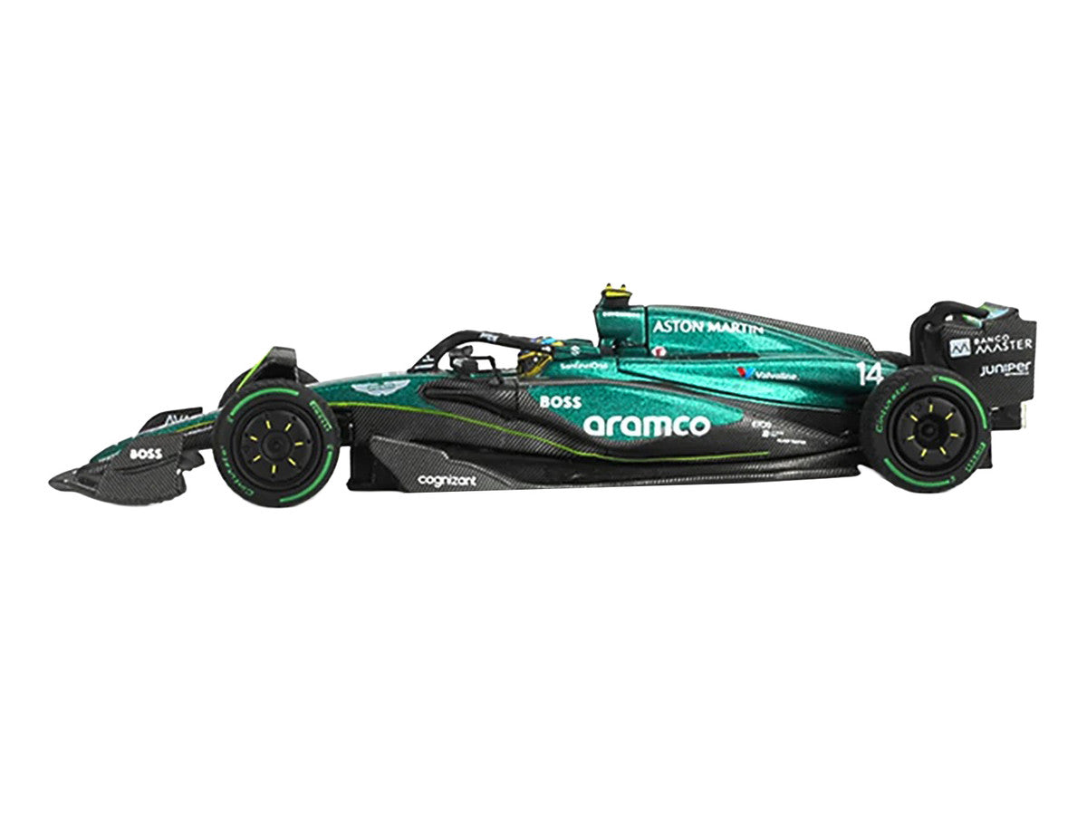 Aston Martin AMR24 #14 Fernando Alonso Formula One F1 "Canadian GP" (2024) Limited Edition 1/64 Diecast Model Car by Mini GT