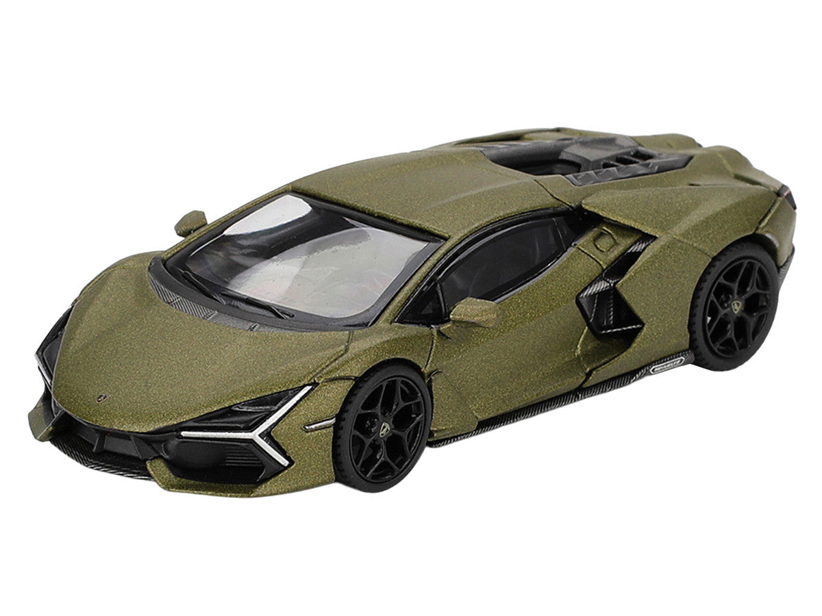 Lamborghini Revuelto Verde Gea Matte Green Metallic Limited Edition 1/64 Die Cast Model Car by Mini GT