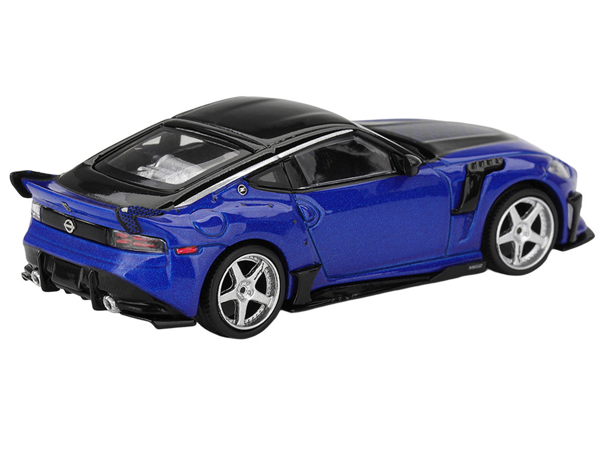 Nissan Z VeilSide FFZ400 Seiran Blue Metallic with Black Top Limited Edition 1/64 Diecast Model Car by Mini GT