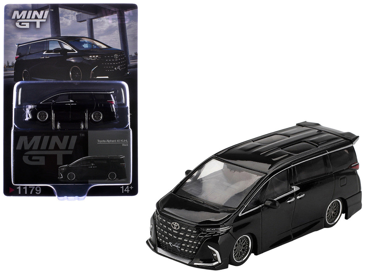 Toyota Alphard 40 KUHL Van RHD (Right Hand Drive) Black Limited Edition 1/64 Diecast Model Car by Mini GT