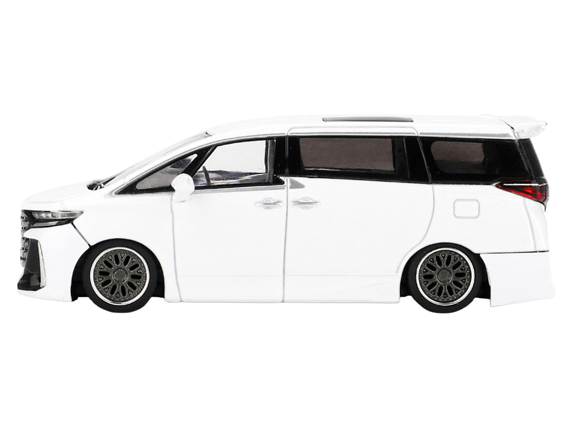 Toyota Vellfire 40 KUHL Van White Metallic Limited Edition 1/64 Die Cast Model Car by Mini GT