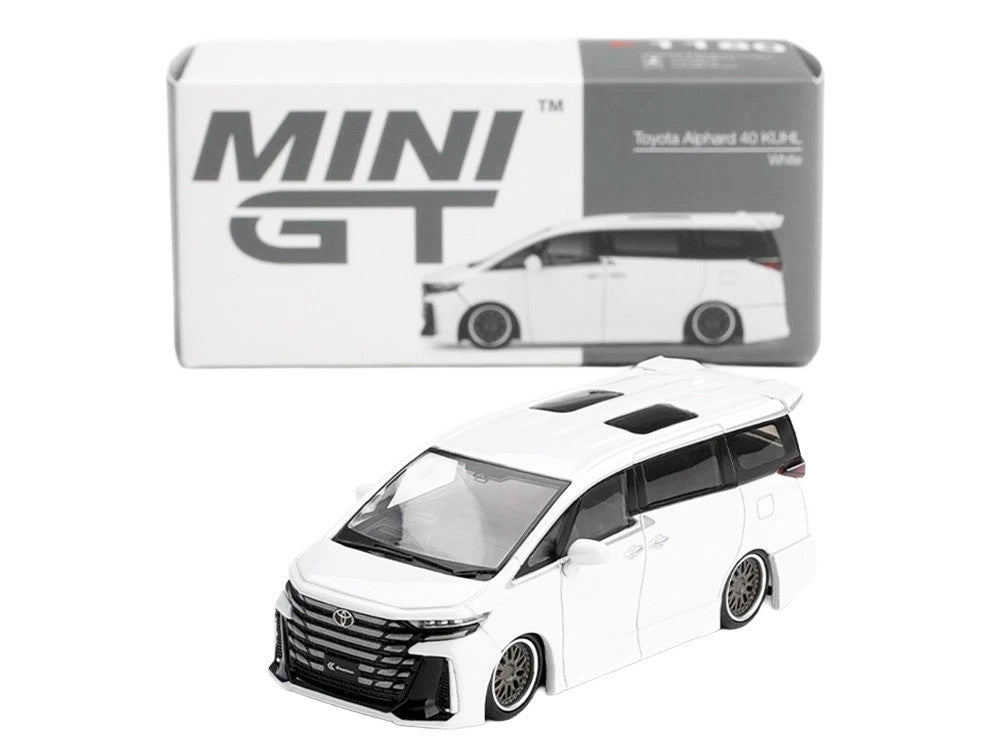 Toyota Vellfire 40 KUHL Van White Metallic Limited Edition 1/64 Die Cast Model Car by Mini GT