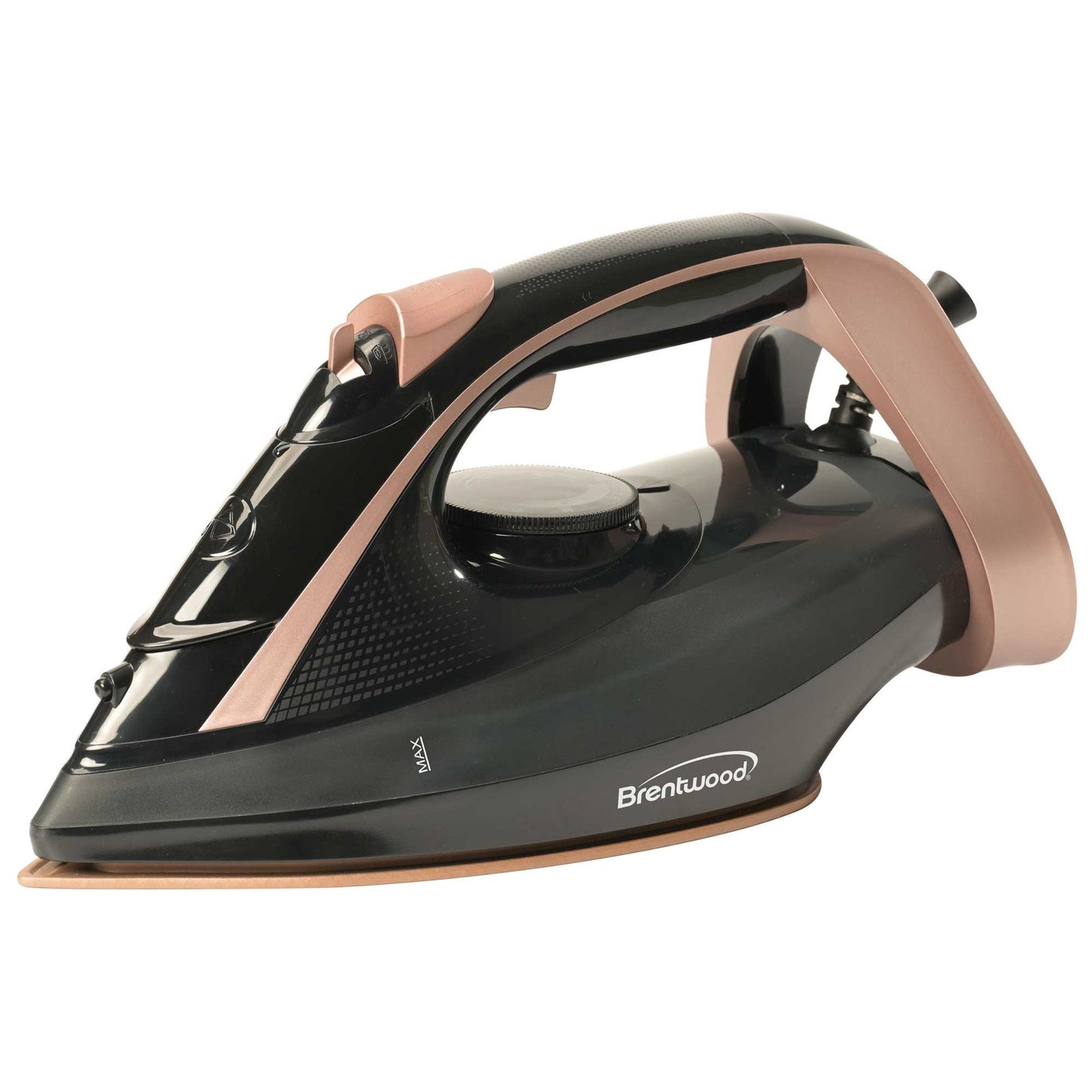 Brentwood Non-Stick Steam Iron in Rose Gold with Temperature Dial