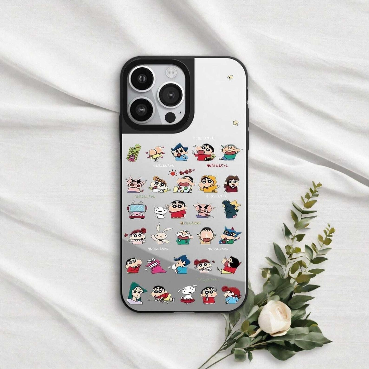 Anime Shin Mirror phone Case for iPhone 16 15 14 13 12 Pro Max Plus