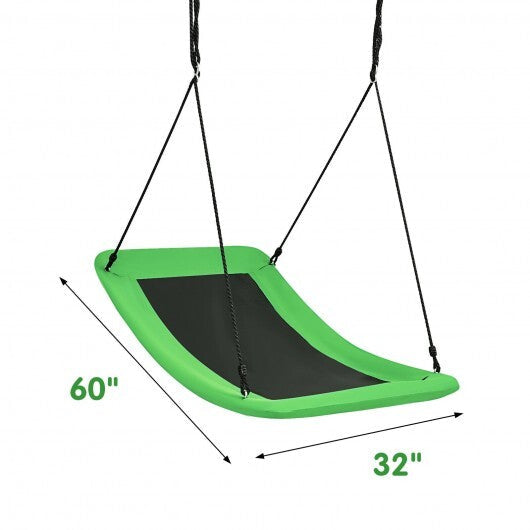 60 Inch Platform Tree Swing 700 lbs for Kids and Adults-Green - Color: Green
