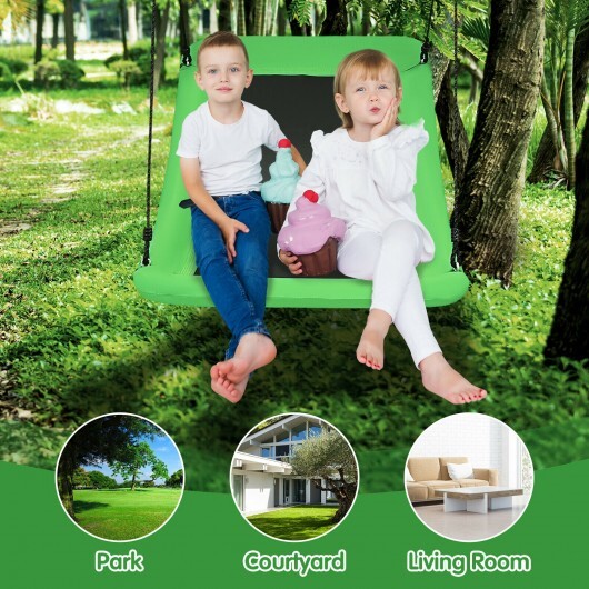 700lb Giant 60 Inch Platform Tree Swing for Kids and Adults-Multicolor