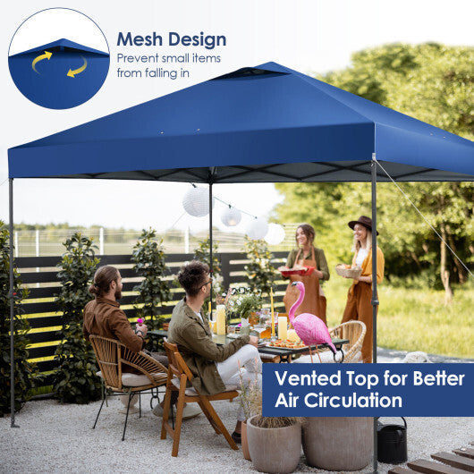 10 x 10 Feet Foldable Outdoor Instant Pop-up Canopy with Carry Bag-Gray