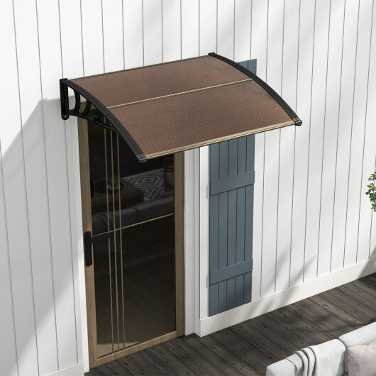 Outdoor Front Door Patio Overhang Awning for Sunlight Rain Snow Wind Protection-40 x 40 Inch