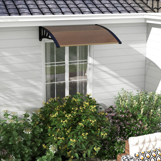 Outdoor Front Door Patio Overhang Awning for Sunlight Rain Snow Wind Protection-40 x 40 Inch