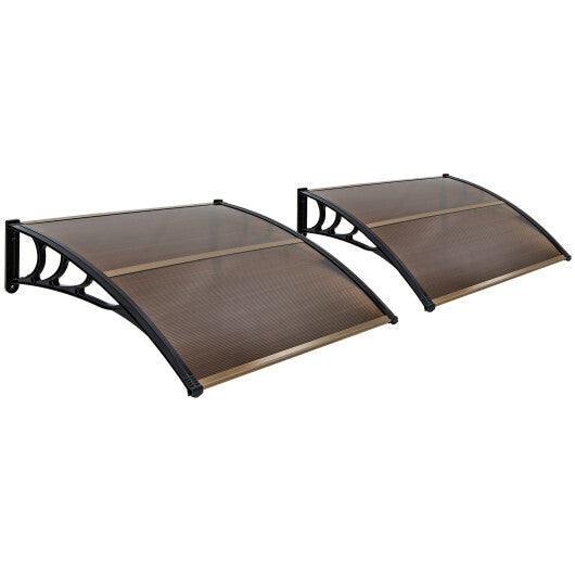 Outdoor Front Door Patio Overhang Awning for Sunlight Rain Snow Wind Protection-40 x 40 Inch