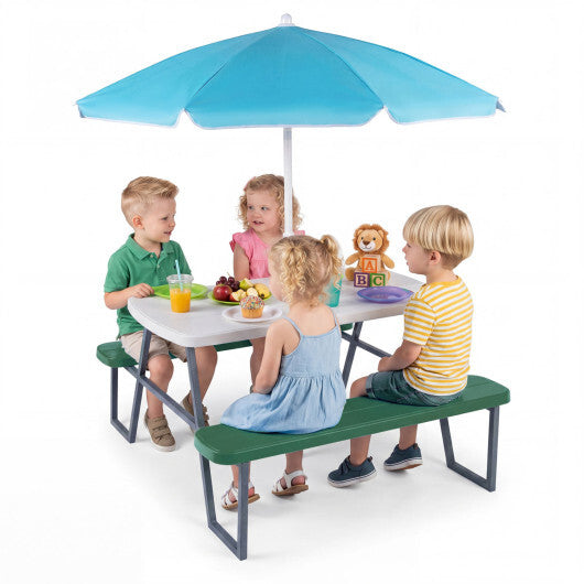 Kids Picnic Table with Benches Seats up to 4-Brown