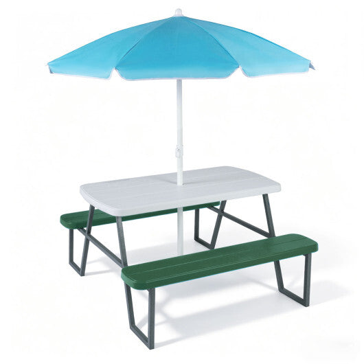 Kids Picnic Table with Benches Seats up to 4-Brown