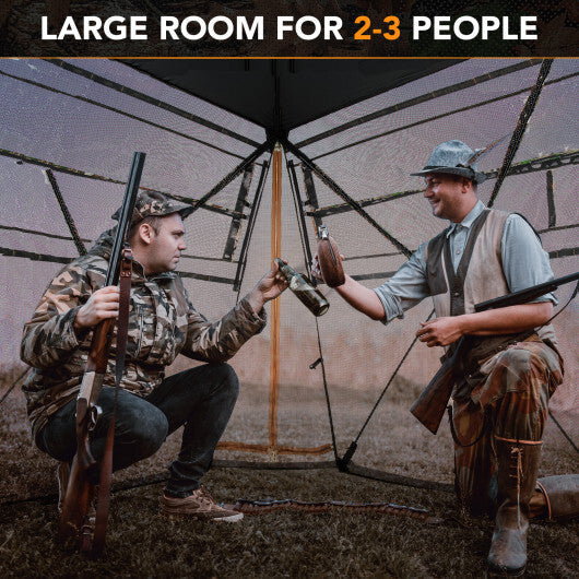360 One Way See Through Ground Hunting Blind for Deer and Turkey Hunting