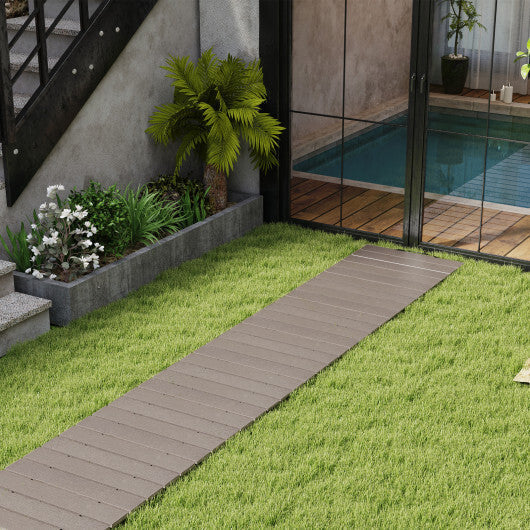 8 Ft Outdoor Garden Pathway Patio Roll Out Straight Walkways with Metal Wire Connection-S