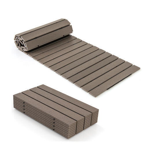 8 Ft Outdoor Garden Pathway Patio Roll Out Straight Walkways with Metal Wire Connection-S