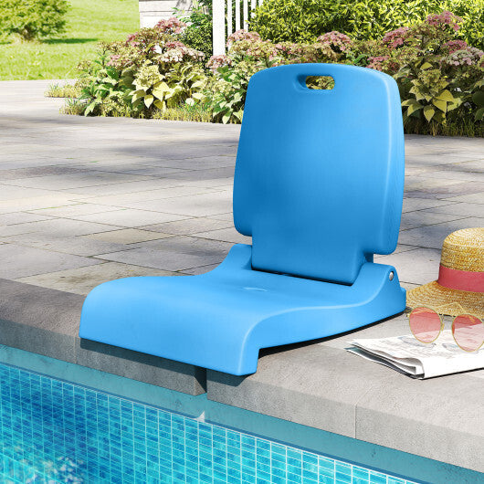 Foldable Outdoor Pool Chair with Handle and Back Support-Pink