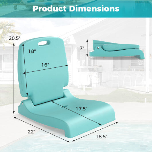Foldable Outdoor Pool Chair with Handle and Back Support-Pink