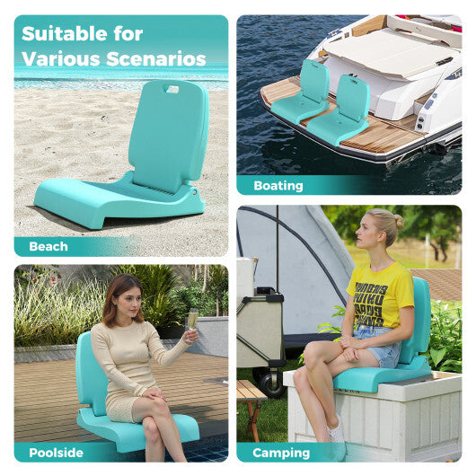Foldable Outdoor Pool Chair with Handle and Back Support-Pink