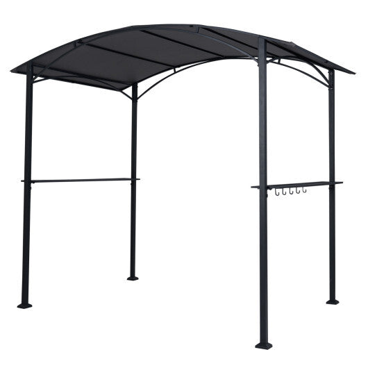 8 x 5 x 7 FT Grill Gazebo Outdoor BBQ Canopy with Metal Frame-Gray