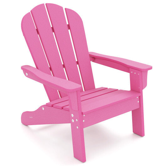 All-Weather HIPS Kid's Adirondack Chair with with High Backrest and Armrests-Turquoise