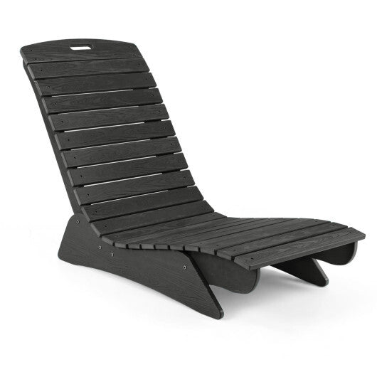 Fade-Resistant Outdoor Lounger with Contoured Shape for Deck Poolside-Brown