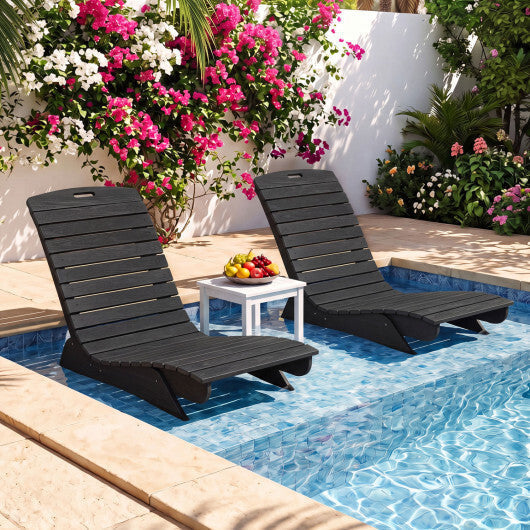 Fade-Resistant Outdoor Lounger with Contoured Shape for Deck Poolside-Brown